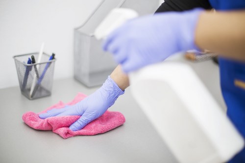 Office cleaning in Kentishtown with a tidy modern workplace