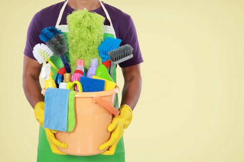 Person using an accessible cleaning services website on a laptop