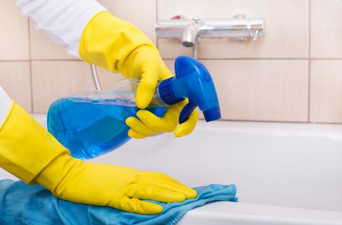 Staff training in safe cleaning methods and equipment use